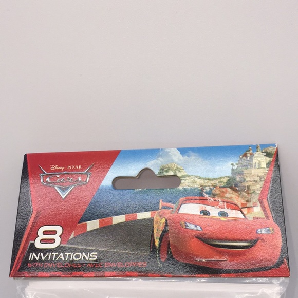 Disney Cars Lightning McQueen Party Invitations - Picture 3 of 6
